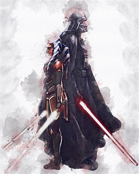 Ahsoka Tano Vs Darth Vader Wallpaper