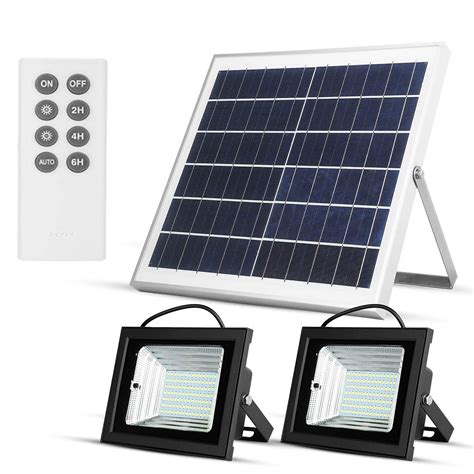 Richarm Solar Flood Lights,Remote Control Outdoor Solar Powered Led ...