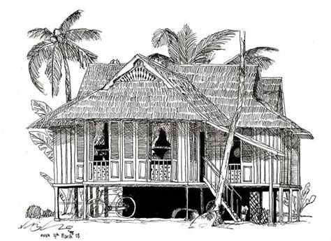 "Rumah Kampung Malaysia" by Nadiah Najib | Architecture sketch ...