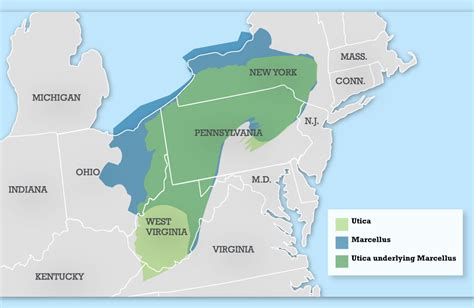 Marcellus and Utica Shale Formation Map