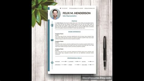 Resume Template + Cover Letter + Portfolio for MS Word - YouTube