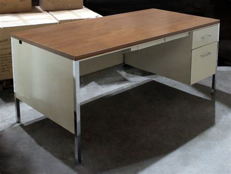 Steelcase Used Single Right Pedestal Metal Desk - National Office ...