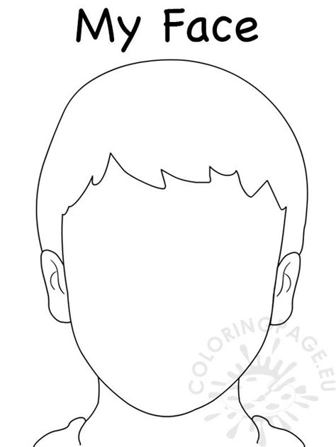 Little Boy Face Coloring Page