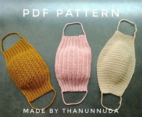 Crochet Face Mask Pattern easy Crochet Face Mask Pattern PDF | Etsy