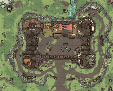 Small fort battle map. (3 floors) : dungeondraft | Fantasy map maker ...