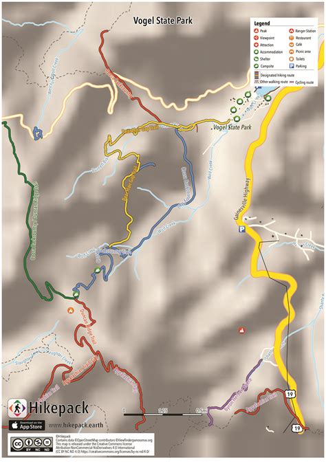 Vogel State Park | Hikepack: Clever Hiking Maps