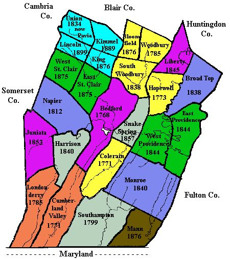 BEDFORD COUNTY TOWNSHIP MAP