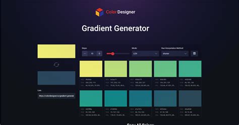 Gradient Generator - colordesigner.io