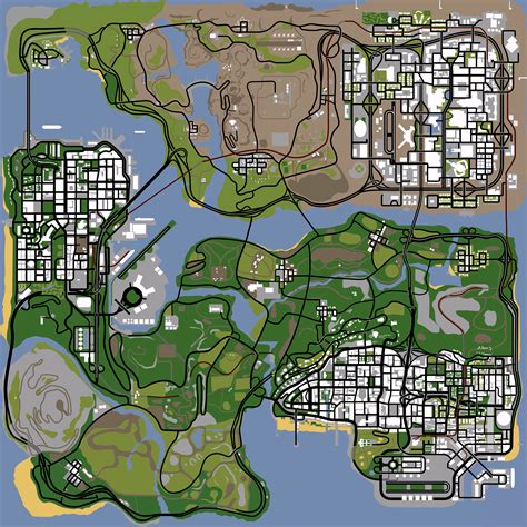 High Resolution Map For Grand Theft Auto: San Andreas [With Download ...