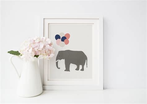 Elephant Nursery Art, Nursery Decor, Kids Room Art, Kids Room Decor ...