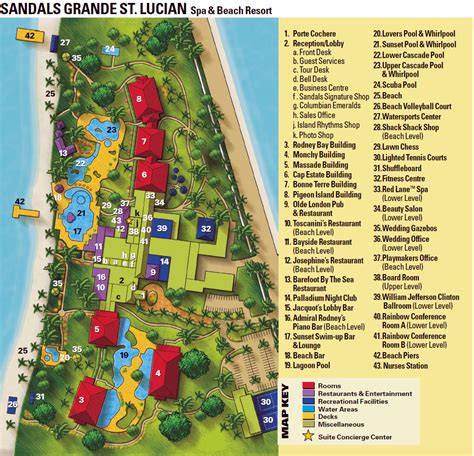 Resort Map | Sandals Grande St.Lucian | Saint Lucia