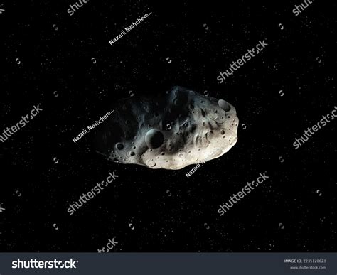 Rocky Asteroid Impact Craters Isolated On Stock Illustration 2235120823 ...