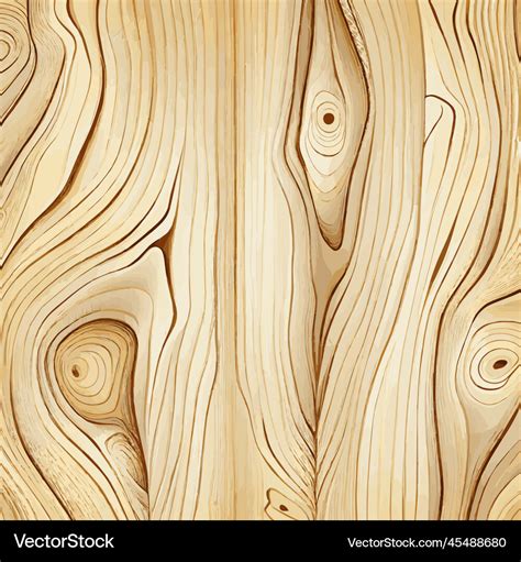 Light wood texture background with knots Vector Image