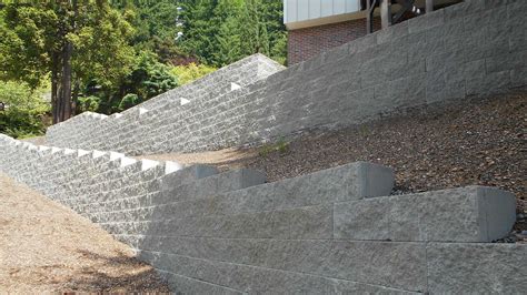 Stained Concrete Retaining Wall