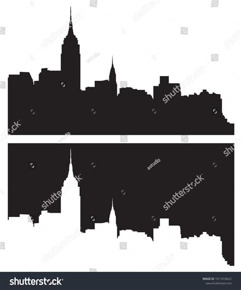 Skyline New York City Silhouette Vector Stock Vector (Royalty Free ...