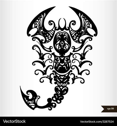 Zodiac signs black and white - scorpio Royalty Free Vector