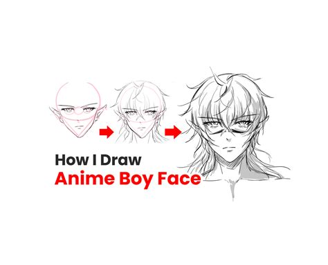 How to Draw Anime Boy Face | Drawing Process by Clio Hui – SG Cartoon ...