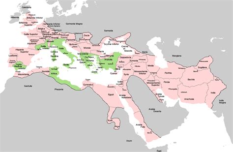 Image - Map of the Roman Empire Provinces Labeled 117 AD (Guardians ...