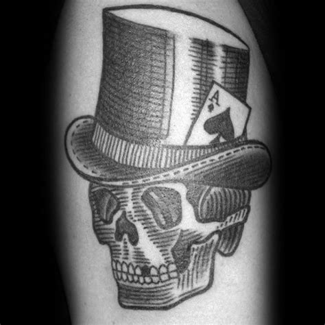 30 Skull With Top Hat Tattoo Designs For Men - Manly Ink Ideas