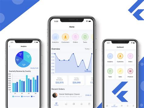 Flutter Dashboard App Template for iOS and Android | Download