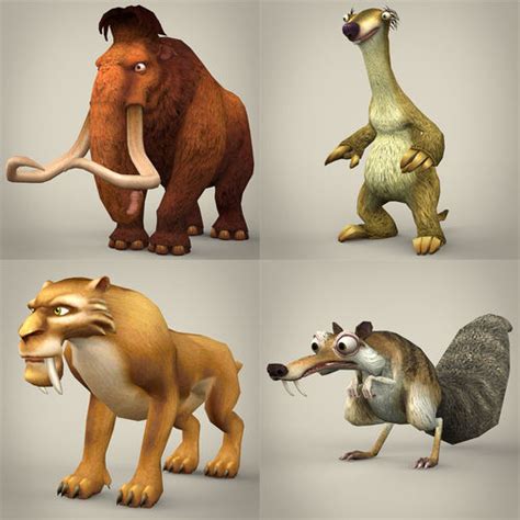 Ice Age Animal Collection 3D model | CGTrader