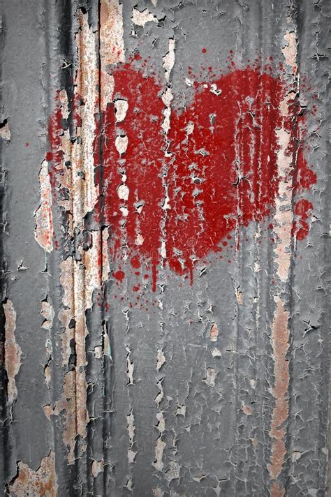 Broken Heart Graffiti stock image. Image of spray, textured - 18640701