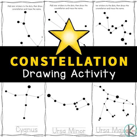 FREE Printable Constellation Worksheets - Drawing Activity for Kids