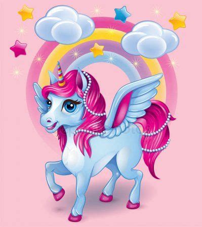 rainbow cartoon unicorn drawing - Adelaida Middleton