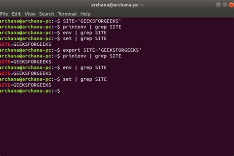 Environment Variables in Linux/Unix - GeeksforGeeks