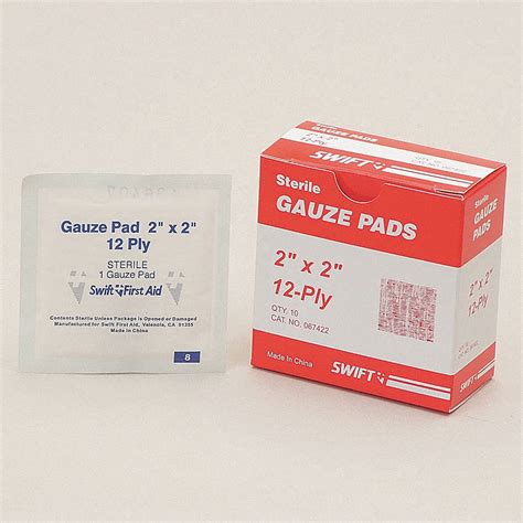 HONEYWELL Gauze Pad, Bulk, Sterile, Cotton, PK 10 - 4TWG4|067422 - Grainger