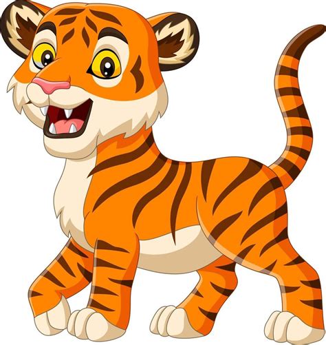 Cartoon baby tiger isolated on white background 7270889 Vector Art at ...