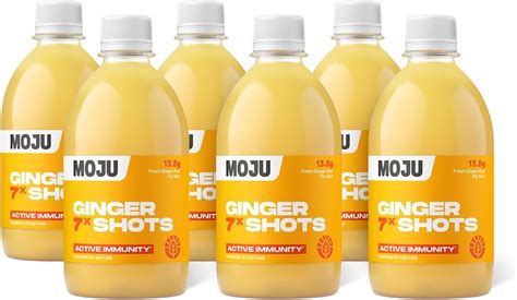 MOJU Ginger Shots - Dosing Bottles (6x420ml Pack, 42 Shots), Immune ...