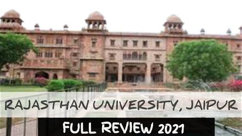 Rajasthan University Review || campus, courses, fees, eligibility ...