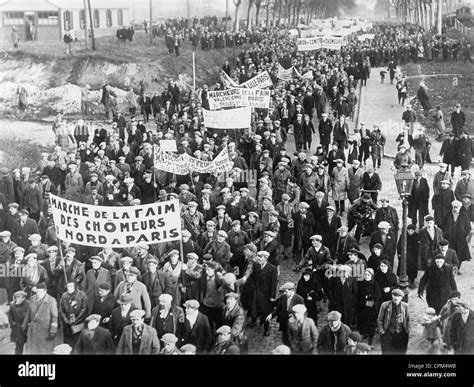 Protest during the Great Depression in France, 1933 Stock Photo - Alamy