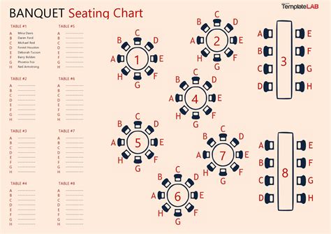 40+ Great Seating Chart Templates (Wedding, Classroom + more)