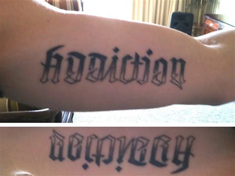 "Addiction" & "Recovery" Ambigram Tattoo | Flickr - Photo Sharing!