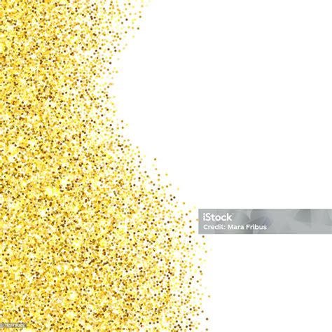 Gold Glitter Textured Border Stock Illustration - Download Image Now ...