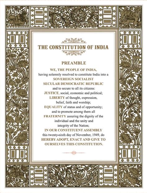 What Is The Preamble Of The Constitution Of India? » Gkfunda