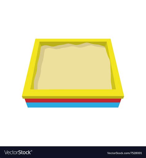 Sandbox cartoon icon Royalty Free Vector Image