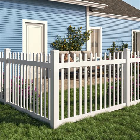 WamBam No-Dig BL19101 Nantucket Picket Vinyl Fence, White, 4' H ...