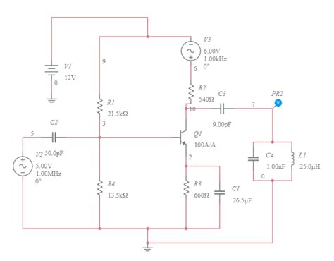 AMPLITUDE MODULATION CIRCUIT - Multisim Live