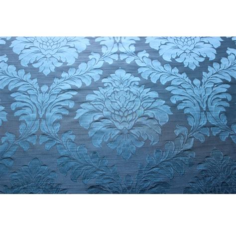 Electric Blue Damask Curtain Fabric Upholstery Fabric Curtain