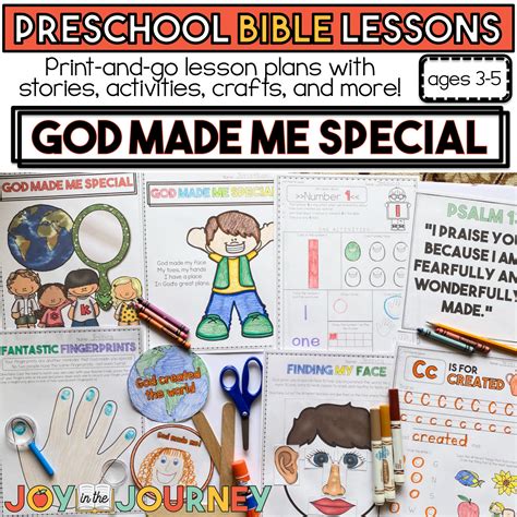 God Made Me Special Preschool Bible Lesson