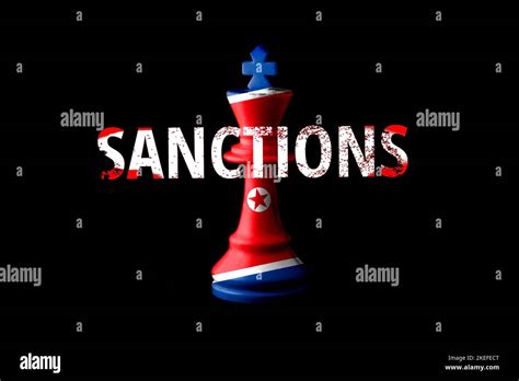 sanctions against North Korea by Western States concept. sanctions on ...