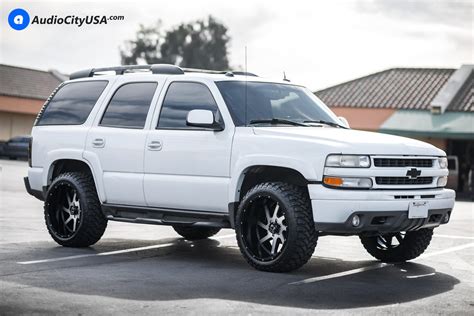 Chevy Tahoe | 22x12 Full Throttle Wheels FT-1 Black Machine | 33x12 ...