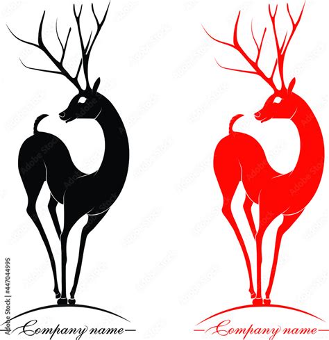 Vector Deer logo Stock Vector | Adobe Stock