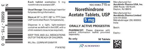 Norethindrone Acetate - FDA prescribing information, side effects and uses