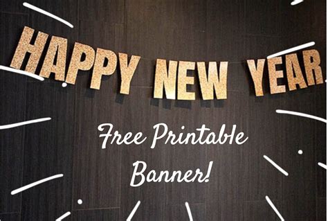 Free Happy New Year Banner Printable Pdf - Printable Templates