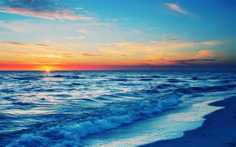 HD Beach At Sunset Wallpaper | Download Free - 62666