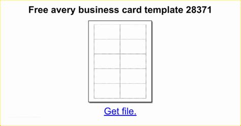 Free Avery Business Card Template Of Avery Business Cards Template 8371 ...